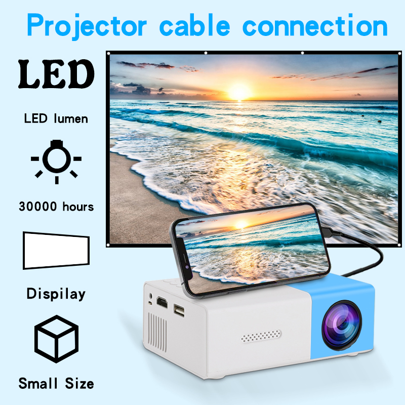Home Cinema Mini - جهاز عرض فائق الوضوح لإسقاط جدار