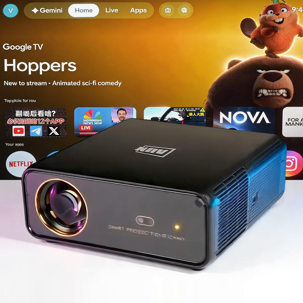 Home Cinema Mini - جهاز عرض AUN U001 Pro بنظام