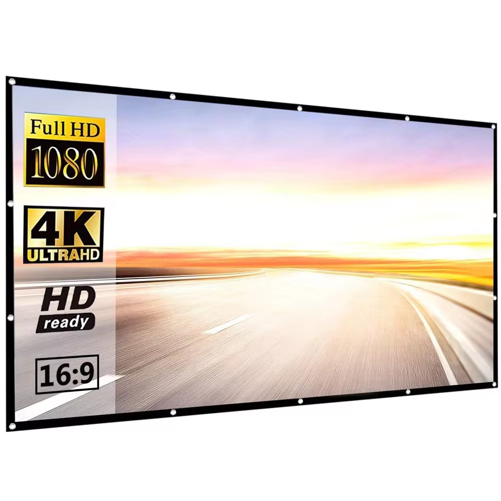 Projector Screen 100 Inch - شاشة عرض بسيطة قابلة للطي 60