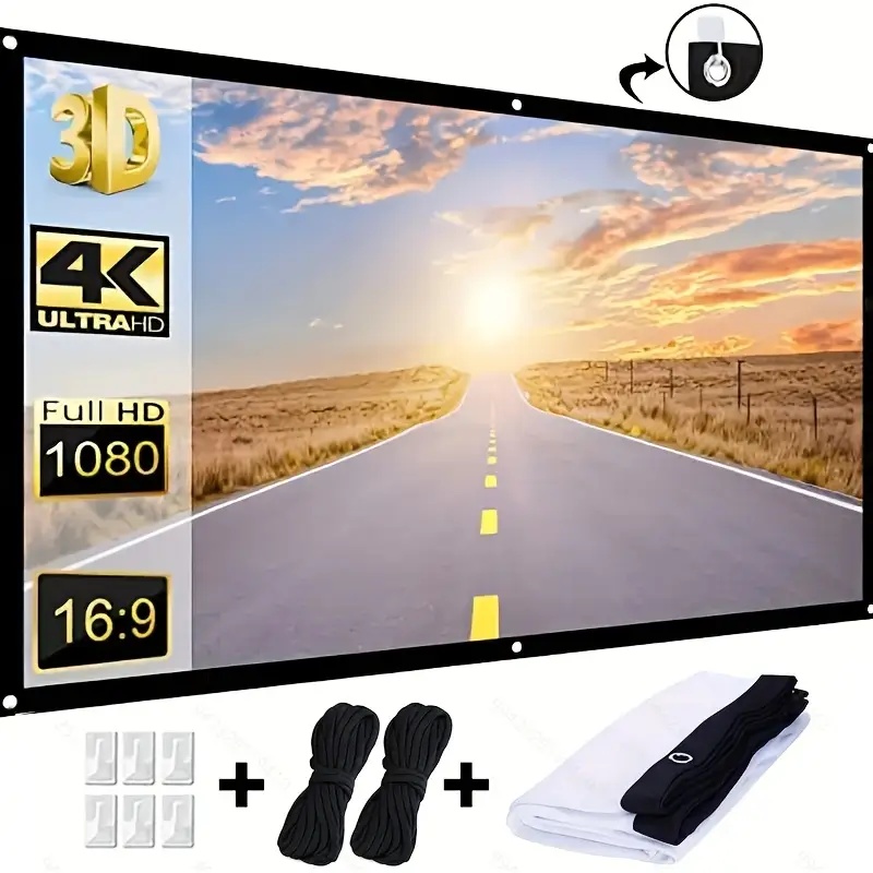 Projector Screen 100 Inch - شاشة عرض للبروجيكتور بنسبة 16:9 للاستخدام