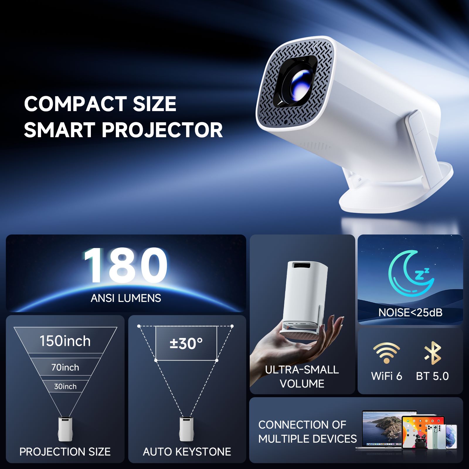 HONGTOP P30PRO جهاز عرض صغير ذ - مراجعة Home Cinema Mini وسعره