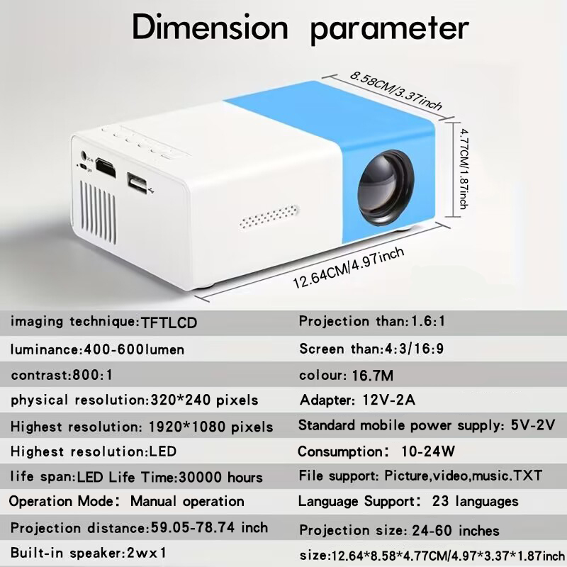 جهاز عرض فائق الوضوح لإسقاط جد - مراجعة Home Cinema Mini وسعره