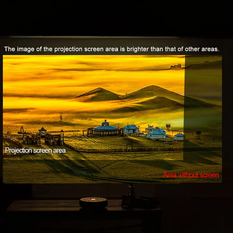 شاشة عرض محمولة مضادة للضوء، س - مراجعة Projector Screen 100 Inch وسعره