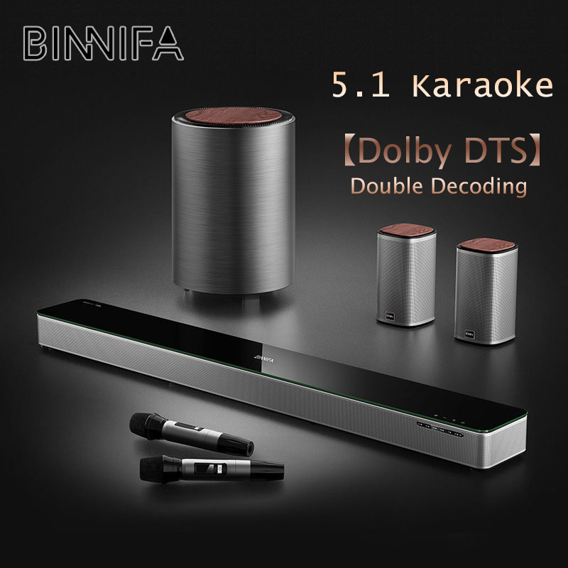 BINNIFA مكبر صوت 5.1 كاريوكي ا - مراجعة Surround Sound Decoder وسعره