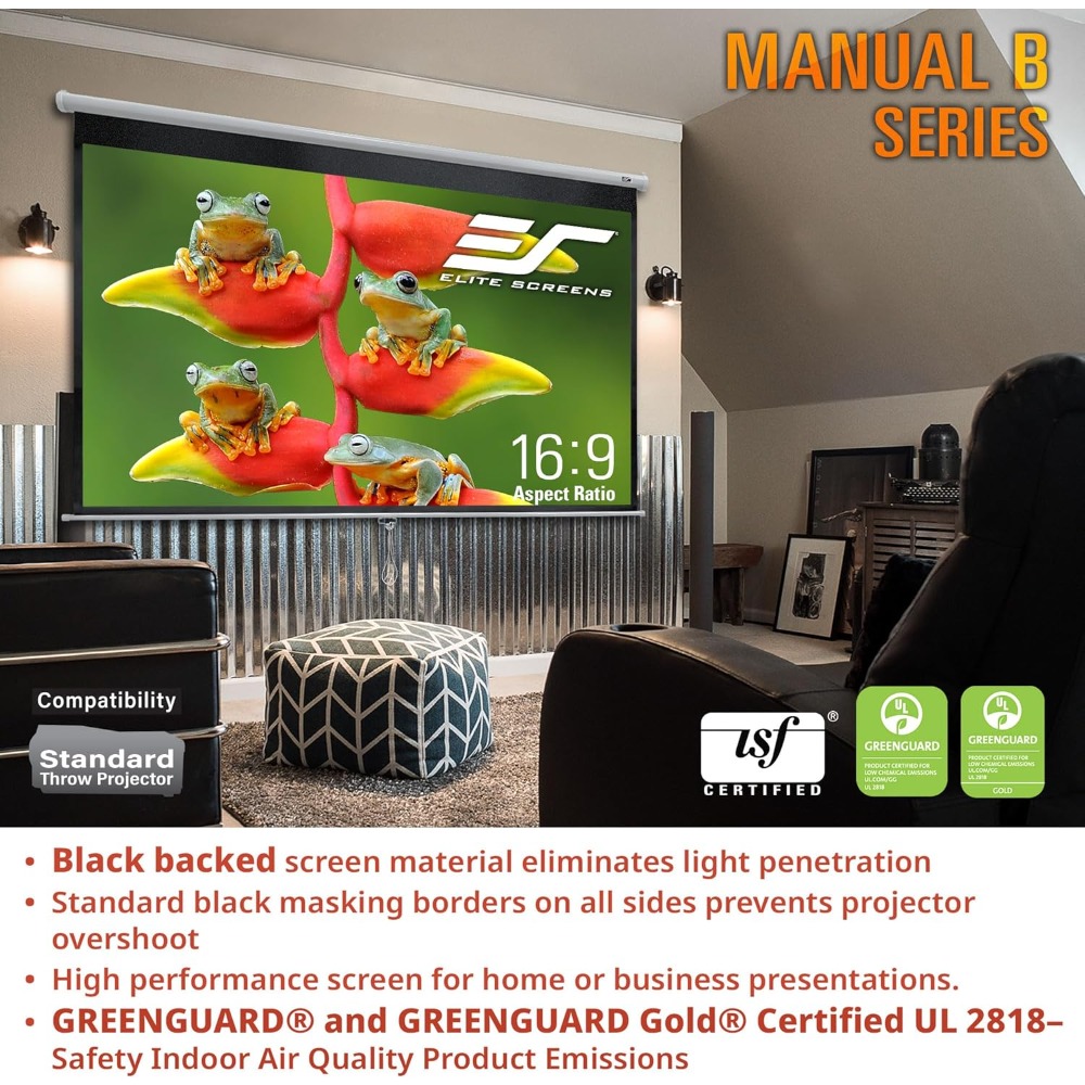 شاشة عرض قابلة للسحب يدوياً مق - مراجعة Projector Screen 100 Inch وسعره