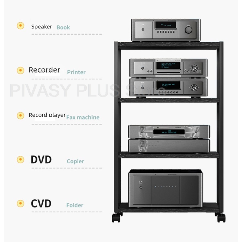 حامل مكبر صوت من طبقتين 360 در - مراجعة Home Cinema Room Accessories وسعره