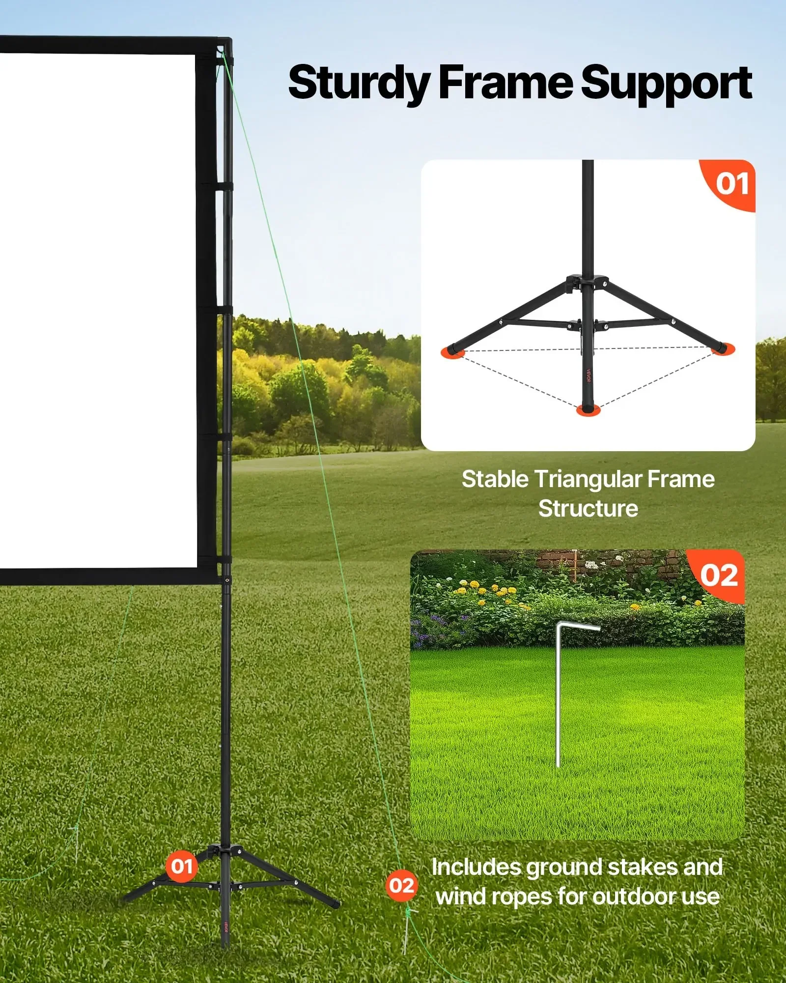 شاشة عرض ثلاثية القوائم مع حام - مراجعة Projector Screen 100 Inch وسعره