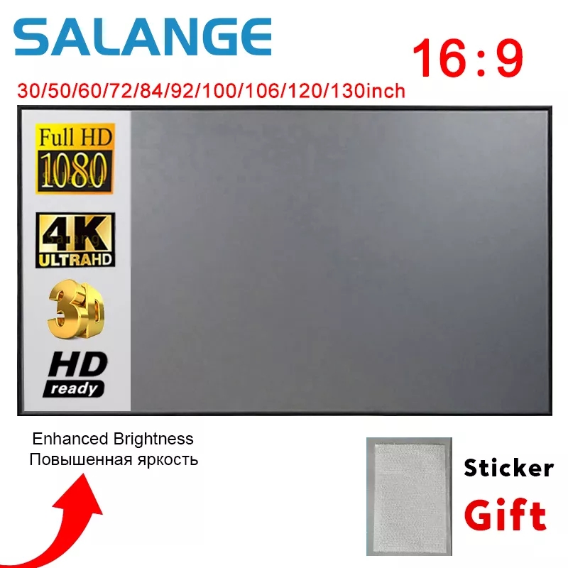 شاشة عرض Salange، شاشة عرض قما - مراجعة Projector Screen 100 Inch وسعره