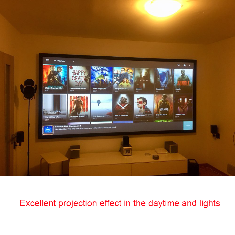 شاشة عرض Salange، شاشة عرض قما - مراجعة Projector Screen 100 Inch وسعره