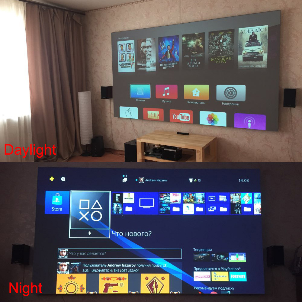 شاشة عرض Salange، شاشة عرض قما - مراجعة Projector Screen 100 Inch وسعره