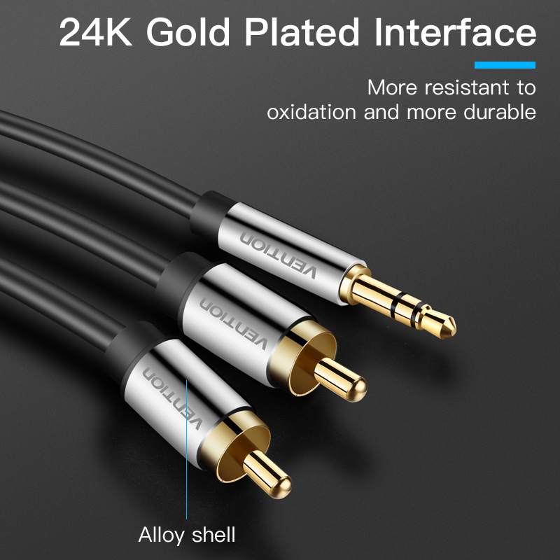 Vention كابل RCA 3.5 إلى 2rca  - مراجعة Home Cinema Beamer وسعره